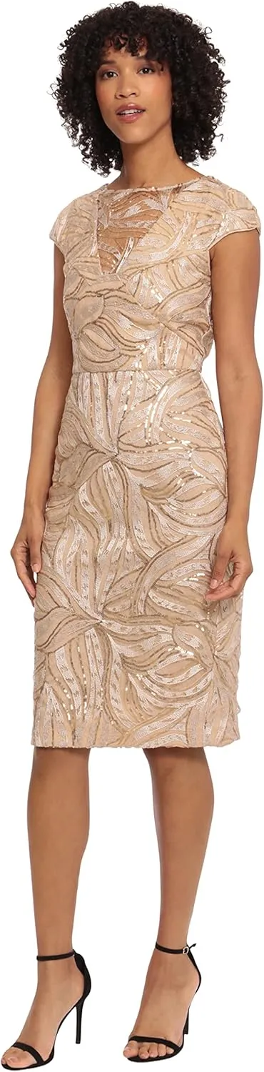 Maggy London Women's Holiday Sequin Dress Event Occasion Cocktail Party Guest of