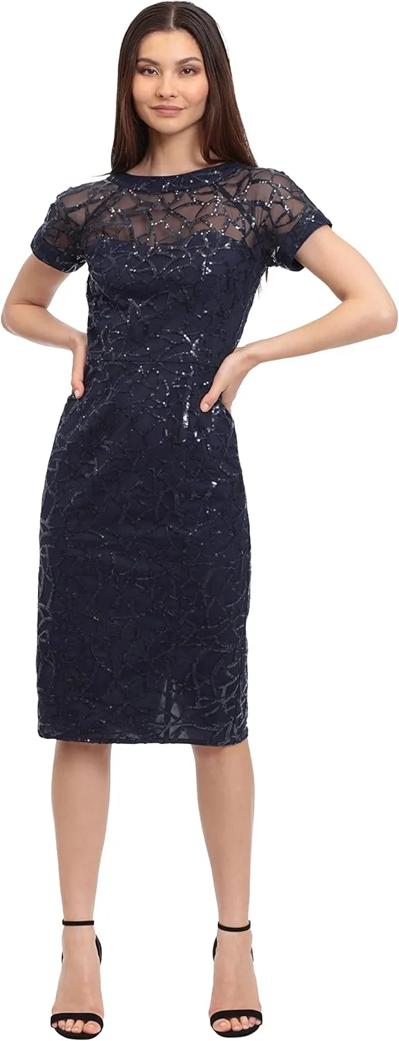 Maggy London Women's Illusion Dress Occasion Event Party Holiday Cocktail Guest of Wedding.