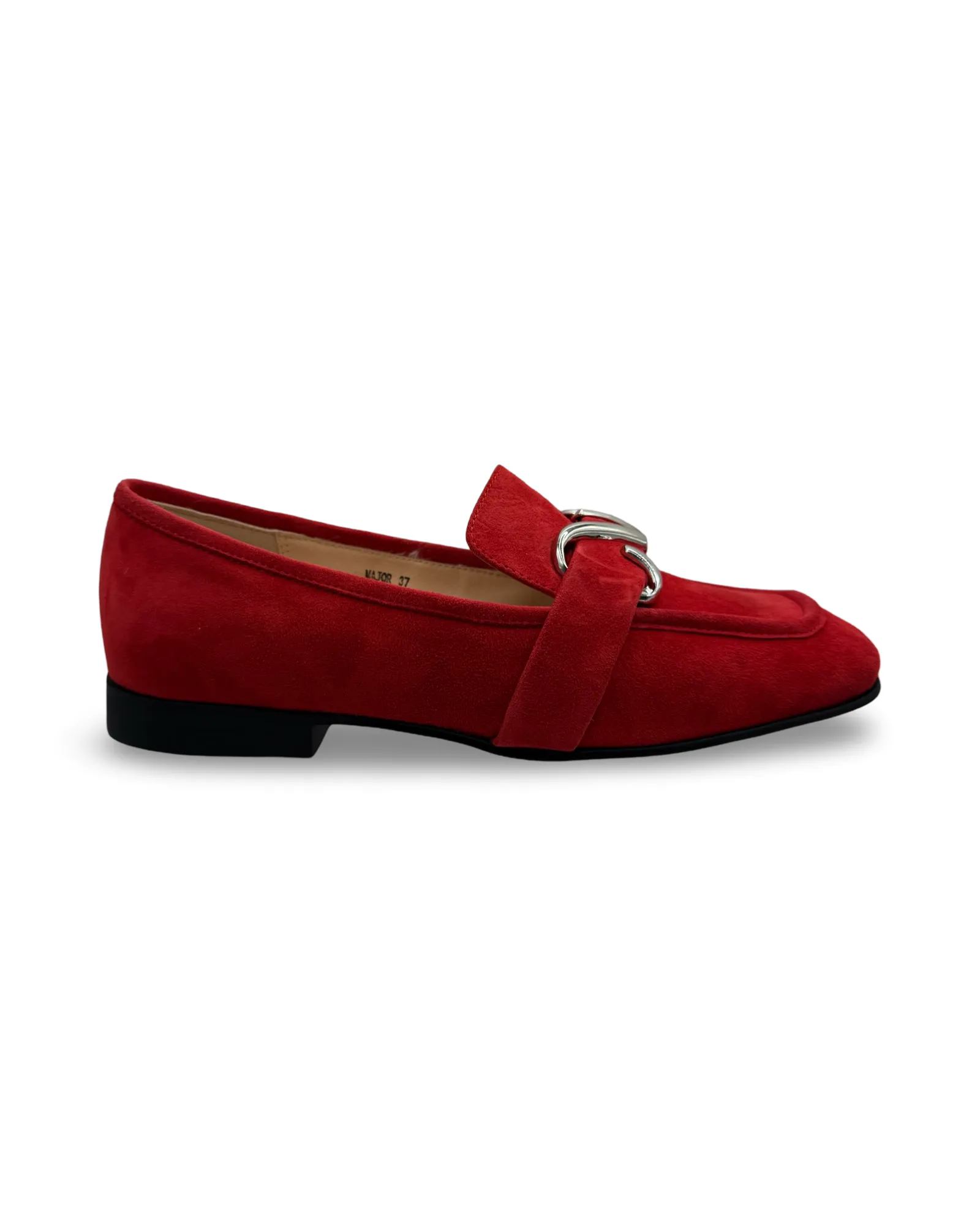 Major Loafer By Mila Raine - Red suede
