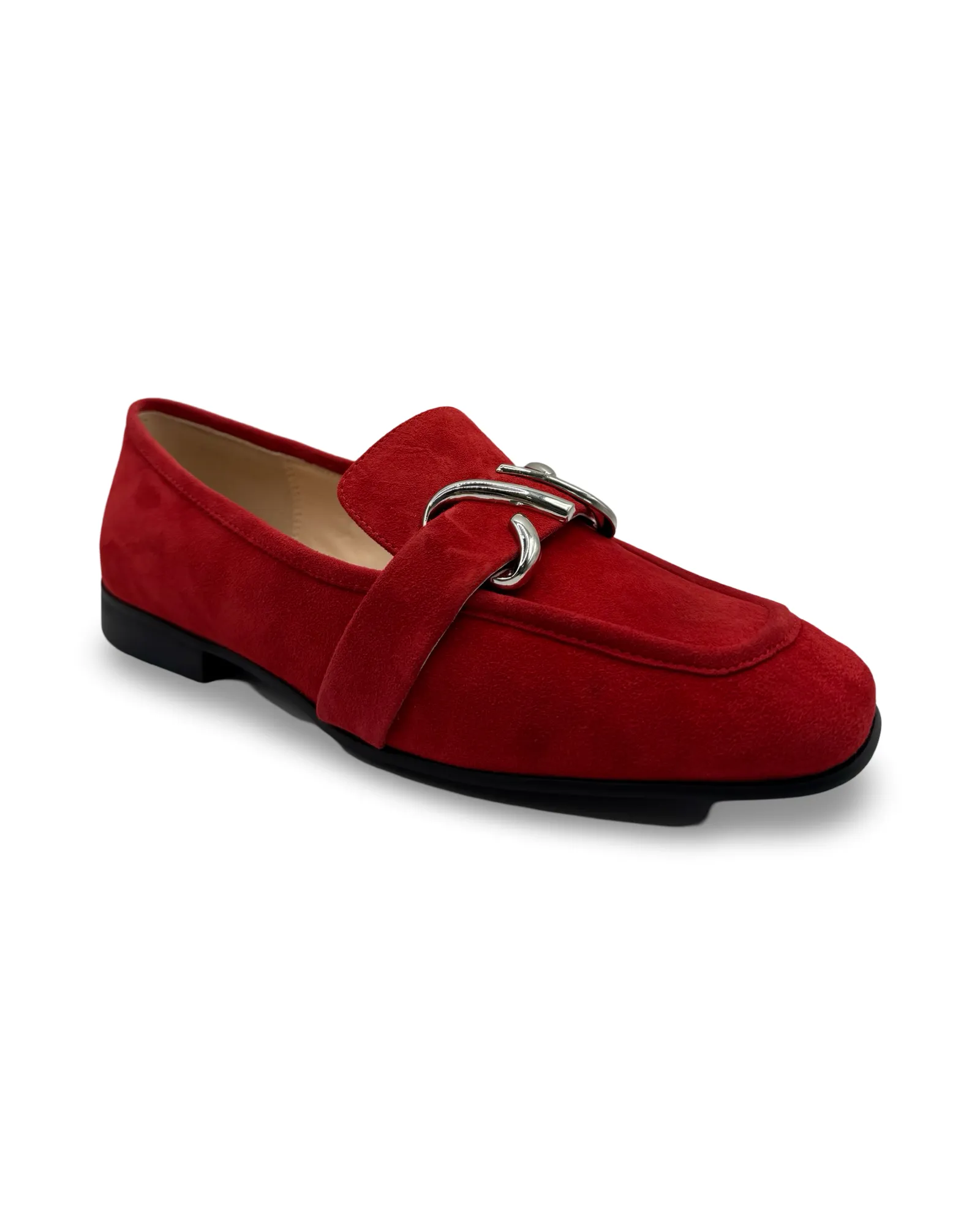 Major Loafer By Mila Raine - Red suede
