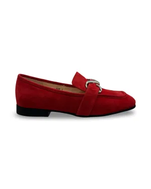 Major Loafer By Mila Raine - Red suede