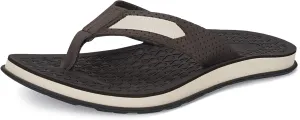 MALIDA Flip Flops For Men Non-Slip Bathroom Shower Shoes Cushion foam Indoor and Outdoor Thong Sandals,Brown US 10