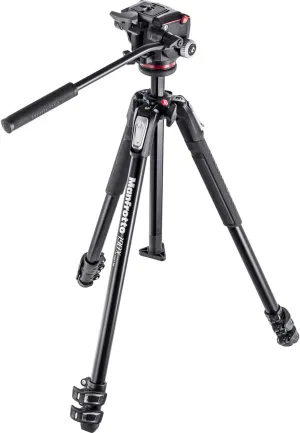 Manfrotto 190X Aluminum 3-Section Tripod Kit with XPRO Fluid Head (MK190X3-2W)