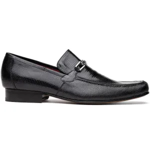Marco Di Milano Fabro Black Lizard Bit Loafers