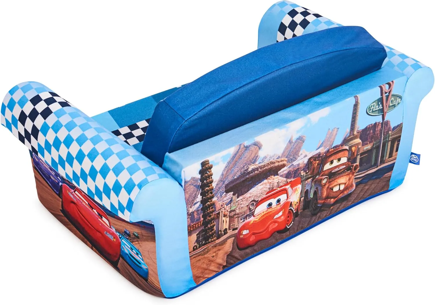 Marshmallow Furniture, Children's 2-in-1 Flip Open Foam Compressed Sofa, Disney's Cars, Multicolor
