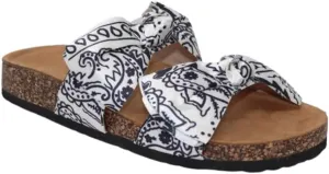 Mata Shoes Women Fashion Slide Sandals Soft Cork Footbed Slip On Bow Slides