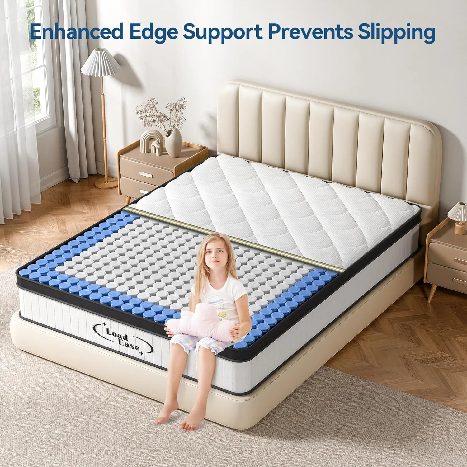 Mattress Queen Size, 12 Inch Queen Hybrid Mattress in a Box, Memory Foam with Firm Individually Wrapped Pocket Springs, Pressure Relief & Motion Isolation, CertiPUR-US Certified, 60" x 80" x 12"