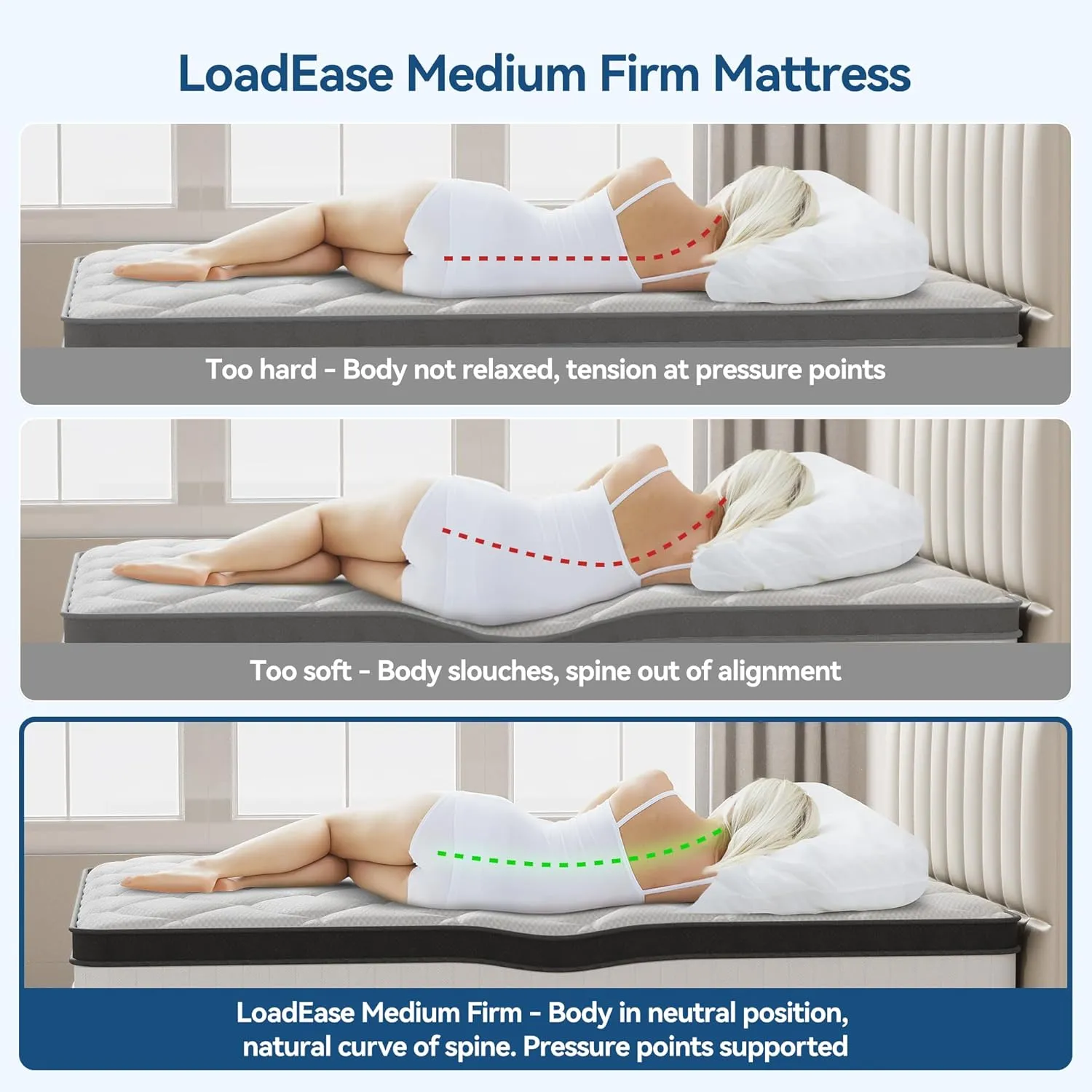 Mattress Queen Size, 12 Inch Queen Hybrid Mattress in a Box, Memory Foam with Firm Individually Wrapped Pocket Springs, Pressure Relief & Motion Isolation, CertiPUR-US Certified, 60" x 80" x 12"