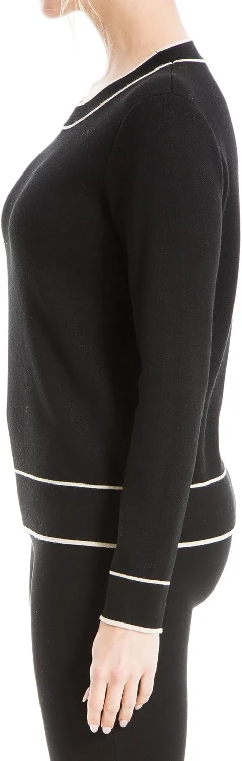 Max Studio Women's Flat Knit Long Sleeve Sweater