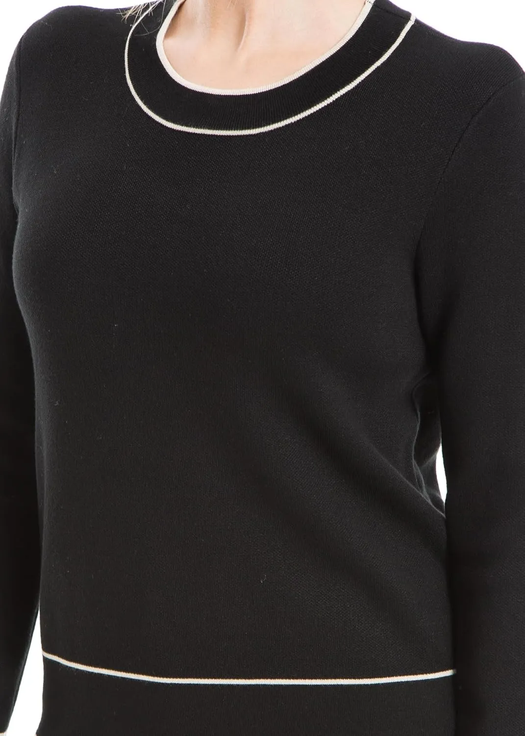 Max Studio Women's Flat Knit Long Sleeve Sweater
