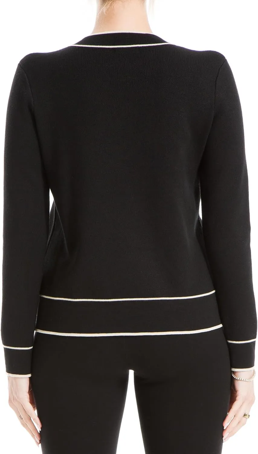 Max Studio Women's Flat Knit Long Sleeve Sweater