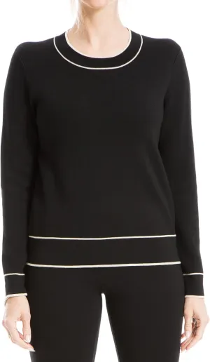 Max Studio Women's Flat Knit Long Sleeve Sweater