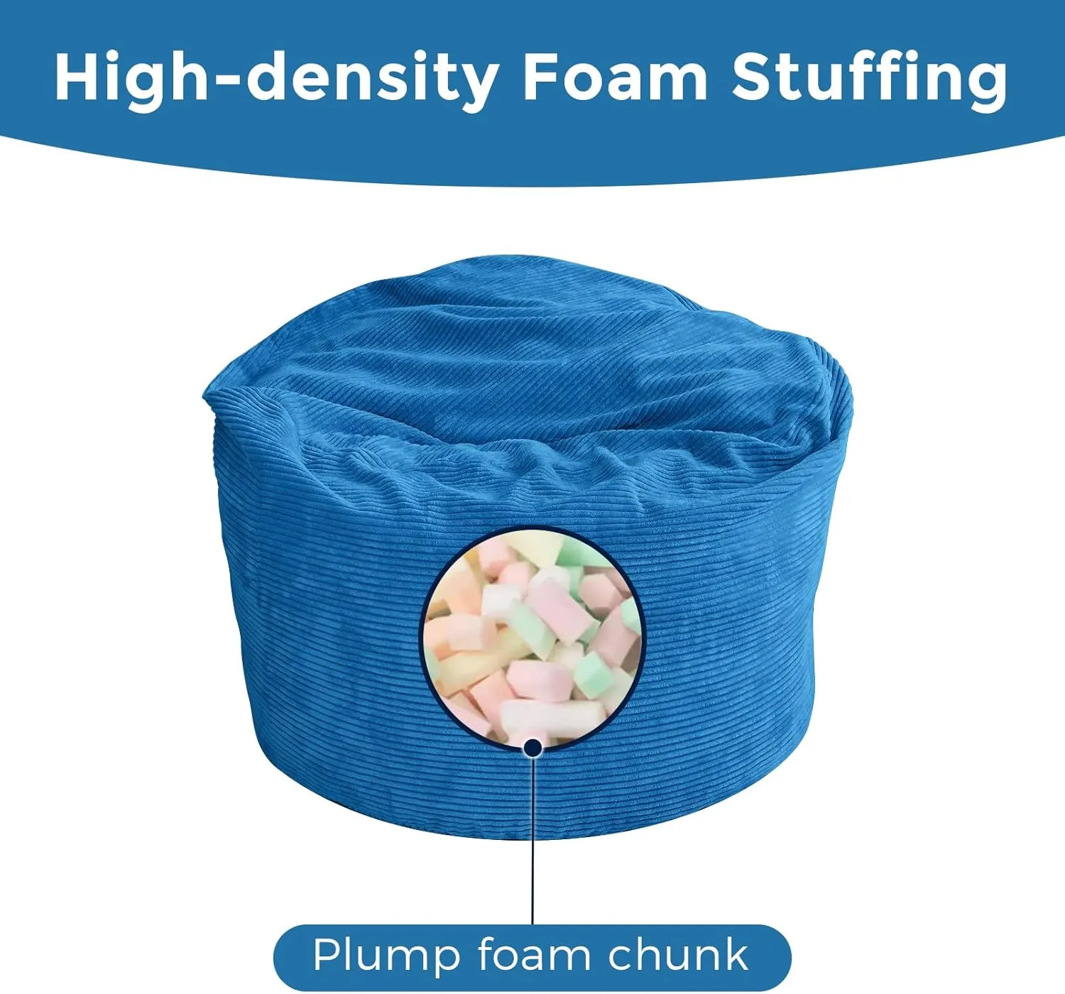 MAXYOYO Giant Bean Bag Chair Bed for Adults, Convertible Beanbag Folds from Lazy Chair to Floor Mattress Bed, Large Floor Sofa Couch, Big Sofa Bed, High-Density Foam Filling, Machine Washable