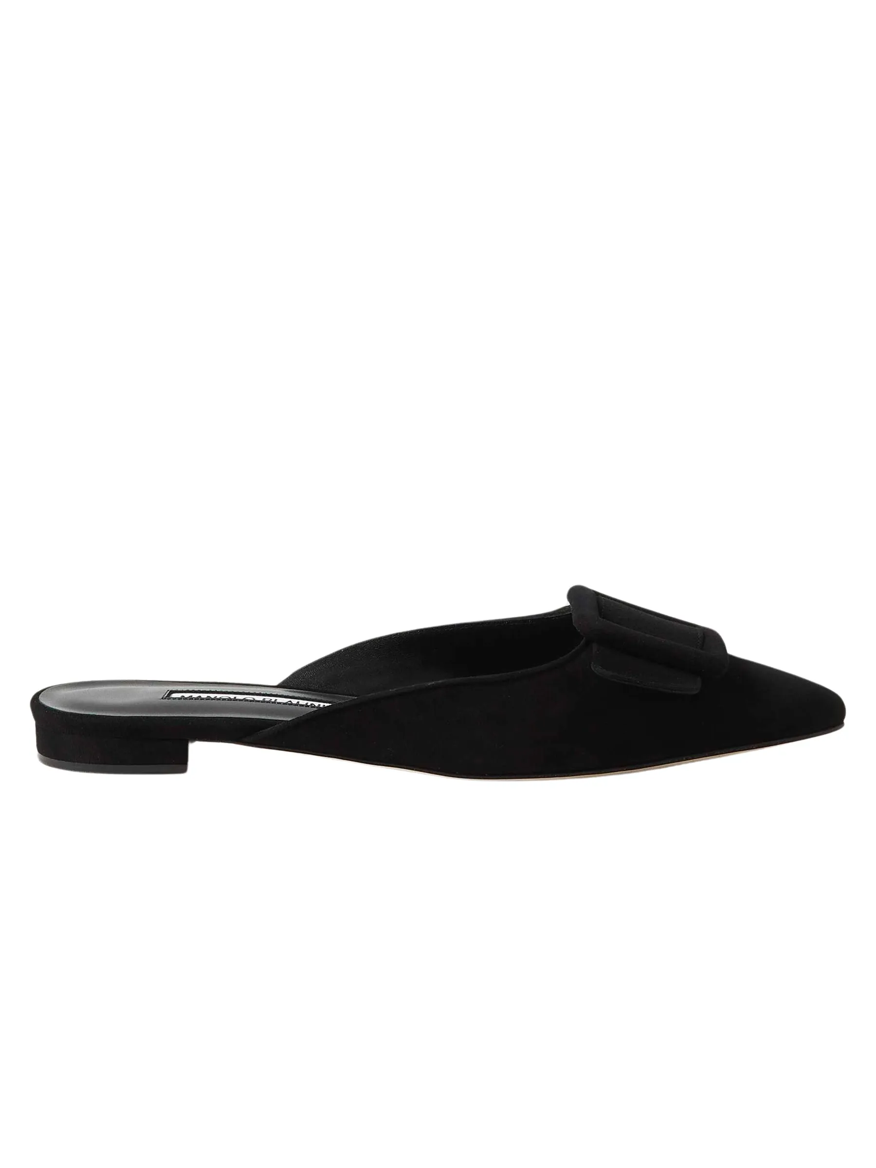 Maysale Buckled Suede Point-Toe Flats
