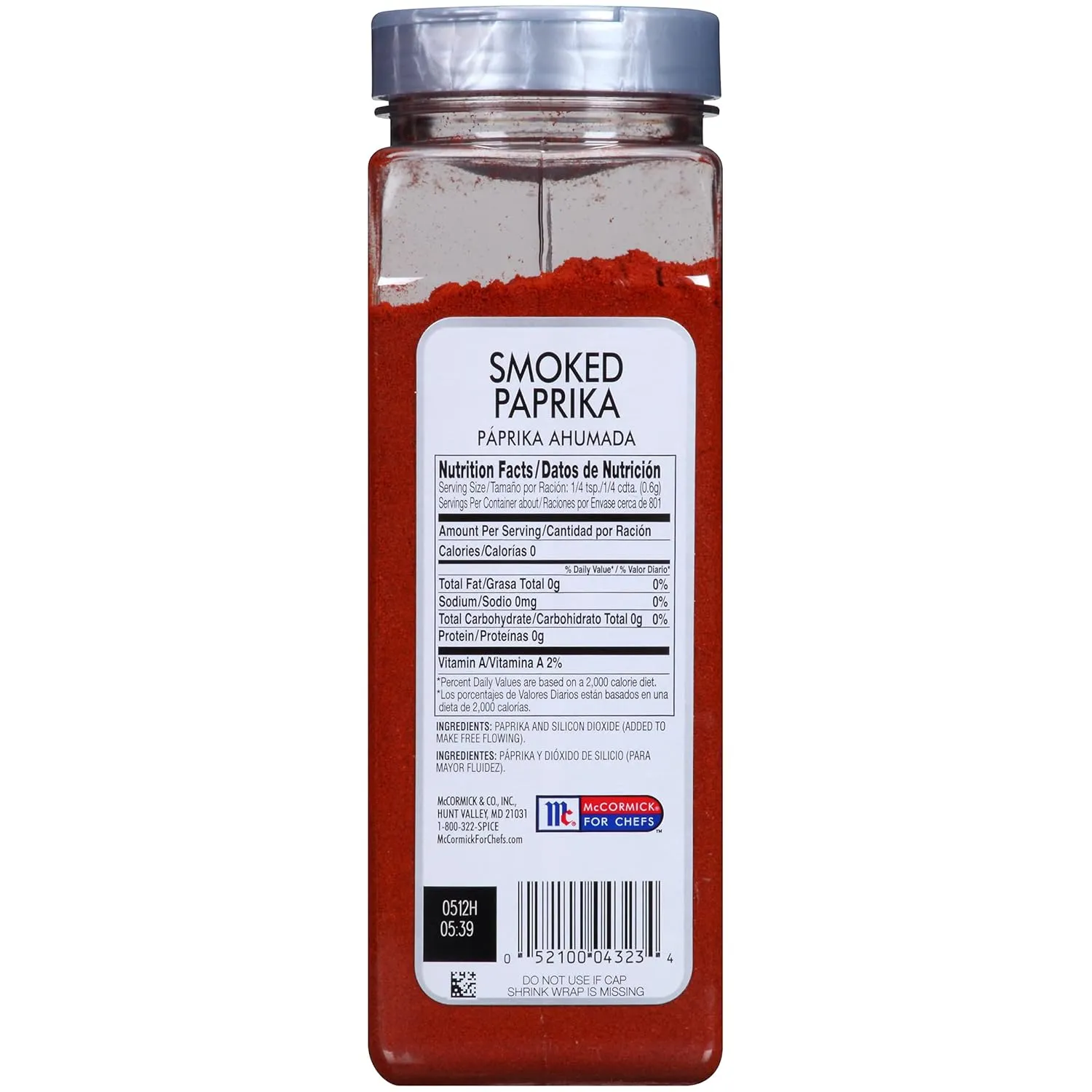McCormick Culinary Smoked Paprika, 17 oz - One 17 Ounce Container of Sweet and Smoky Paprika Perfect for Spanish Cuisine, Chicken, Fish, Pork, Potatoes, and More