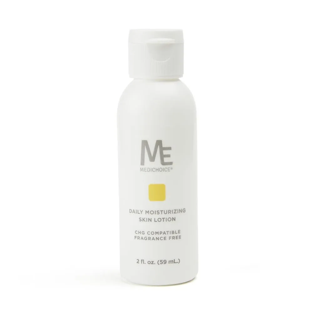 MediChoice Moisturizing Body Lotion Fragrance Free w/Sunflower Seed Oil CGH Compatible Travel Size Bulk Pack for Dry Hands 2 oz. Flip-Top Bottles PC6002 Case 96