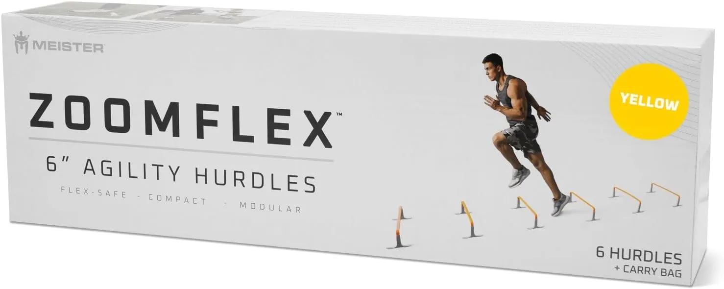 Meister ZoomFlex Agility Hurdles w/Carry Bag - Flex-Safe Modular Speed Training