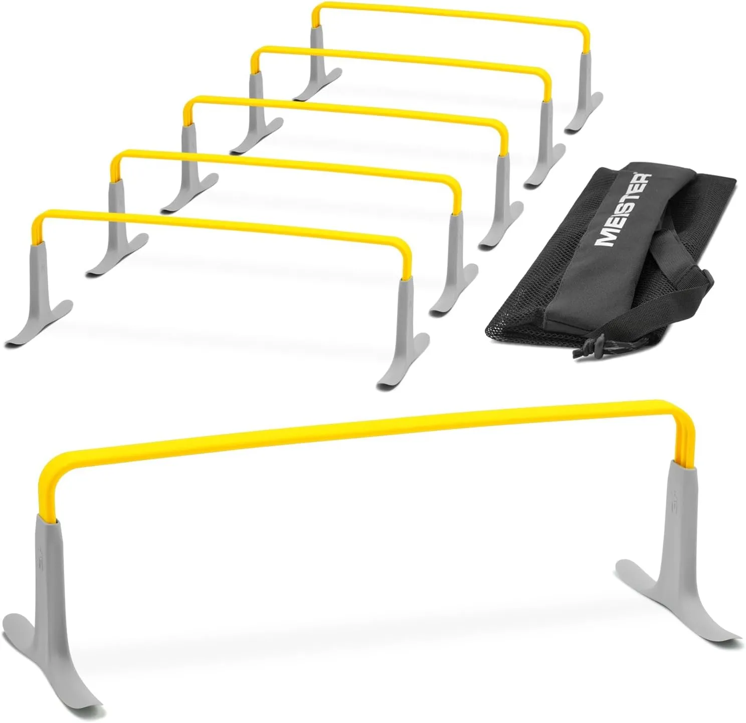 Meister ZoomFlex Agility Hurdles w/Carry Bag - Flex-Safe Modular Speed Training