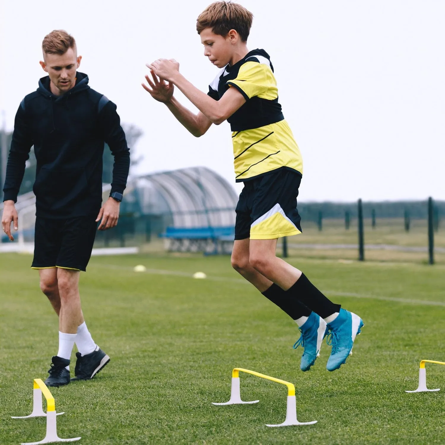 Meister ZoomFlex Agility Hurdles w/Carry Bag - Flex-Safe Modular Speed Training