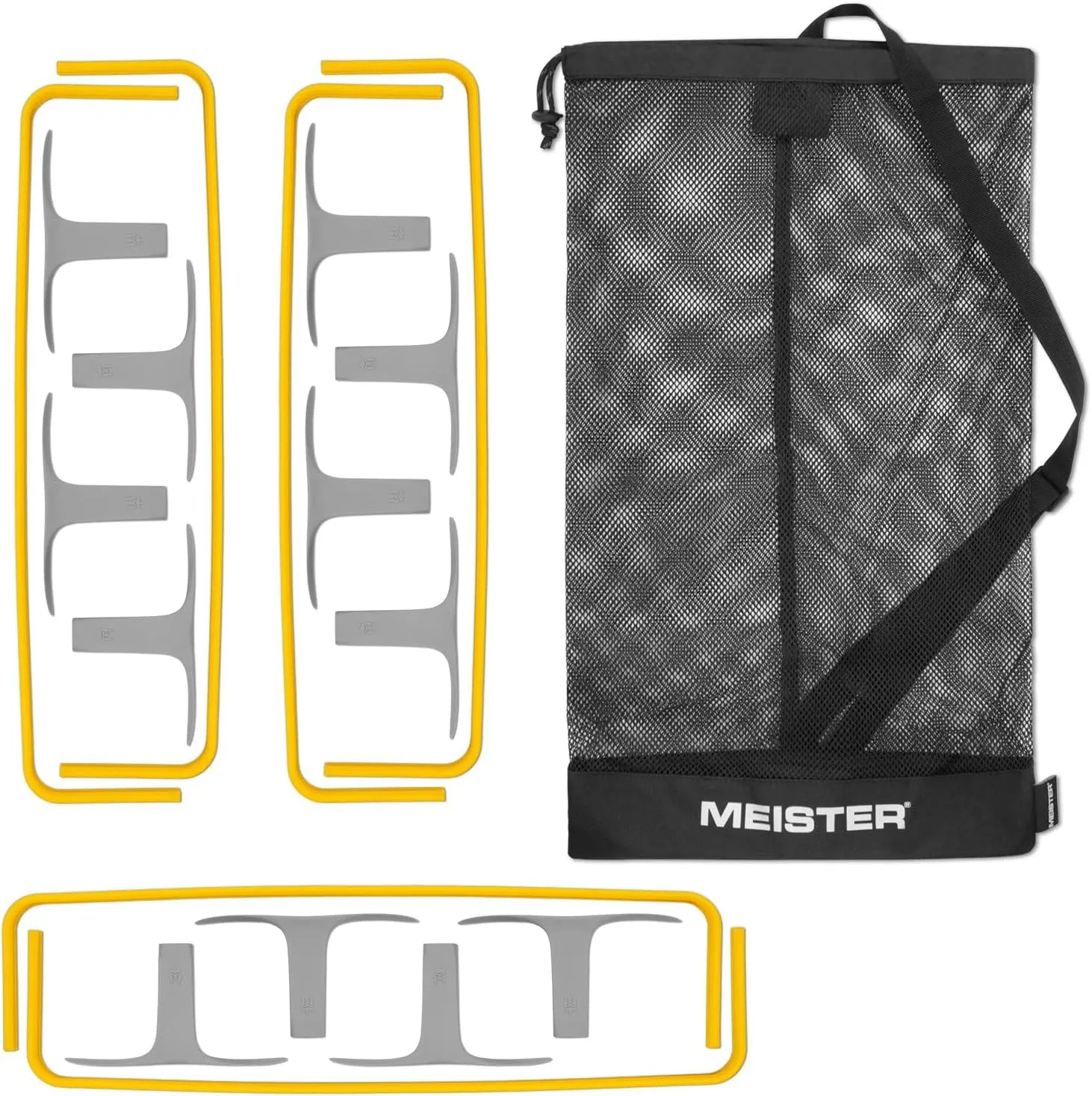 Meister ZoomFlex Agility Hurdles w/Carry Bag - Flex-Safe Modular Speed Training