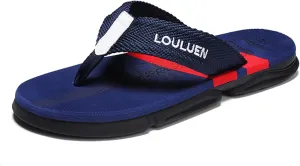Men's Color Block Summer Flip Flops | Outdoor Leisure Beach Shoes for Men | Men's Slip-on Slippers with Anti-slip Sole