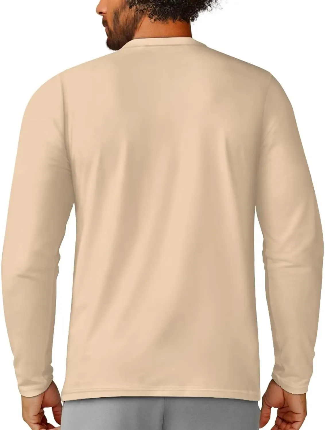 Men's Long Sleeve Tees T-Shirt Athletic Shirt for Men Casual Pullover Tops Quick Dry Casual Wear for Hiking Running