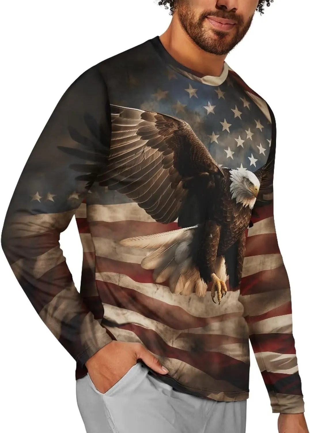Men's Long Sleeve Tees T-Shirt Athletic Shirt for Men Casual Pullover Tops Quick Dry Casual Wear for Hiking Running