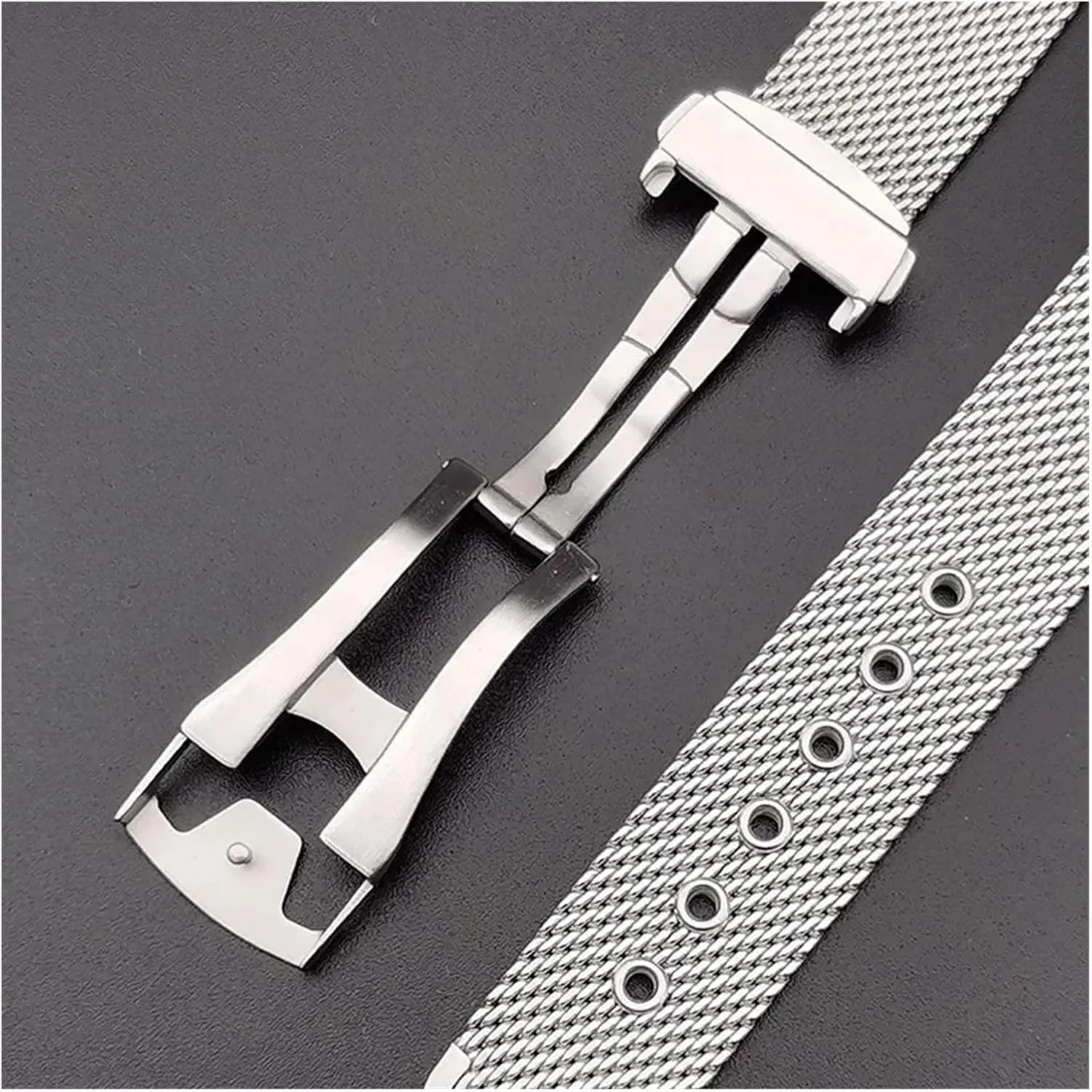 Mesh Stainless Steel Strap 20mm 22mm For Omega 007 Diver 300 Watch Band Men Metal Folding Buckle Watchband Bracelet