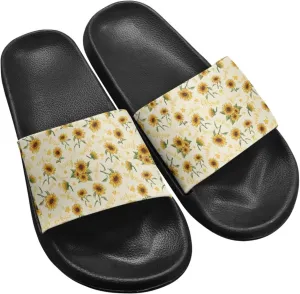 Micoklinlin Slide Sandals for Women Men Cute Rubber Slip-On Flip Flops Fashion Shower Yoga Pool Beach Waterproof Slippers