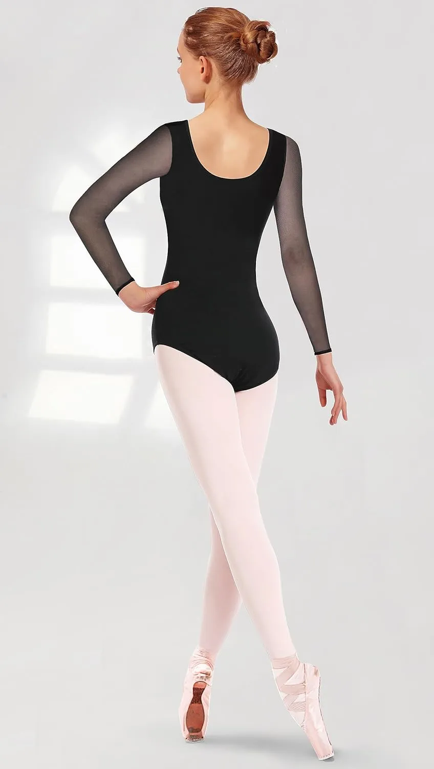 MOLLDAN Women Dance Camisole Leotards,Adjustable Straps,Front Breast Lining,Mesh Hollow Back