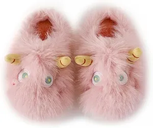 Molodo Cute Monster Slippers for Women Men Plush Animal Warm Slippers Furry Cozy Couple House Slippers Indoor Outdoor Slides