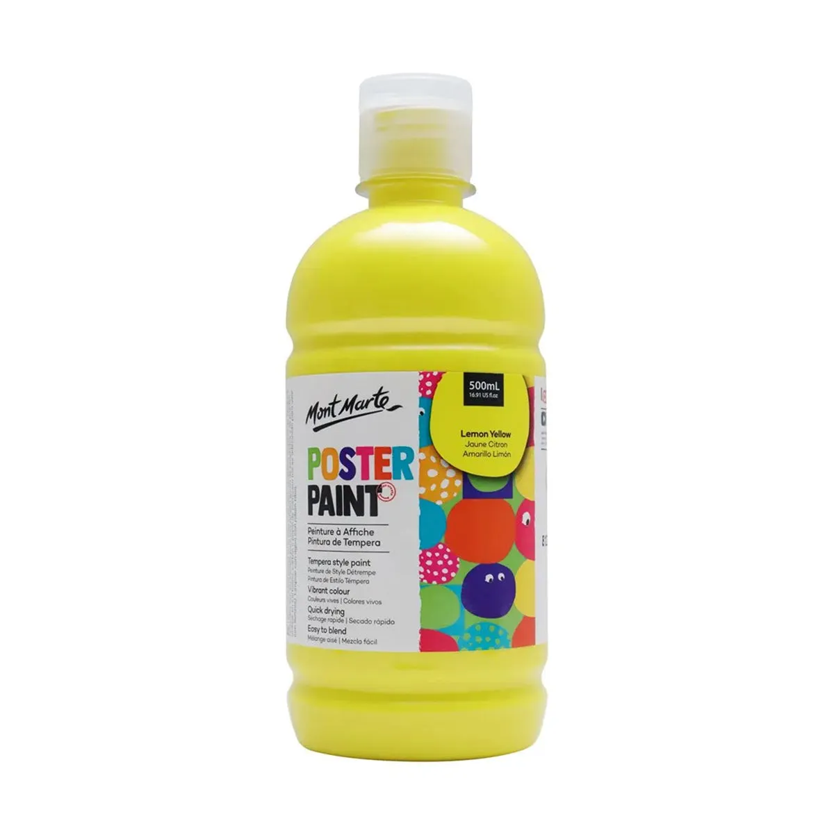 Mont Marte Poster Paint 500ml - Lemon Yellow