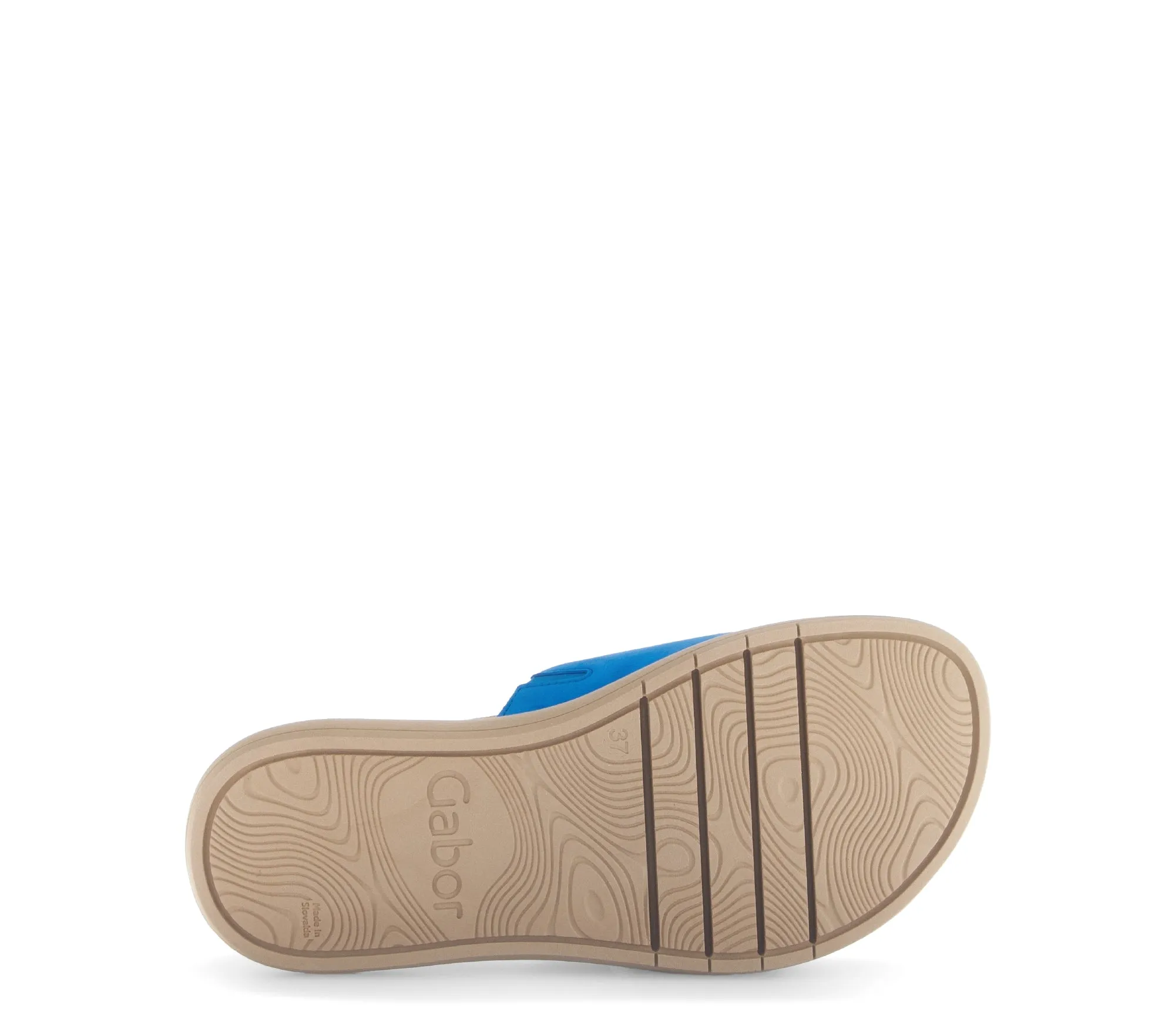 Mules bleues en cuir velours