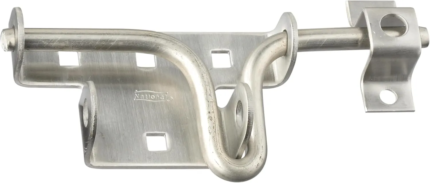 National Hardware N342-659 Sliding Bolt Door and Gate Latch, 0, Stainless Steel