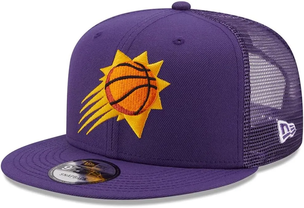 New Era Phoenix Suns 9FIFTY Classic Trucker Cap, Adjustable Hat Purple