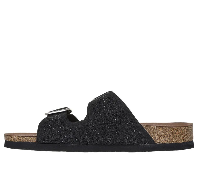 NEW Women's SKECHERS ARCH FIT GRANOLA - CASUALLY STUNNING Black KNIT Sandals AUTHENTIC IN BOX
