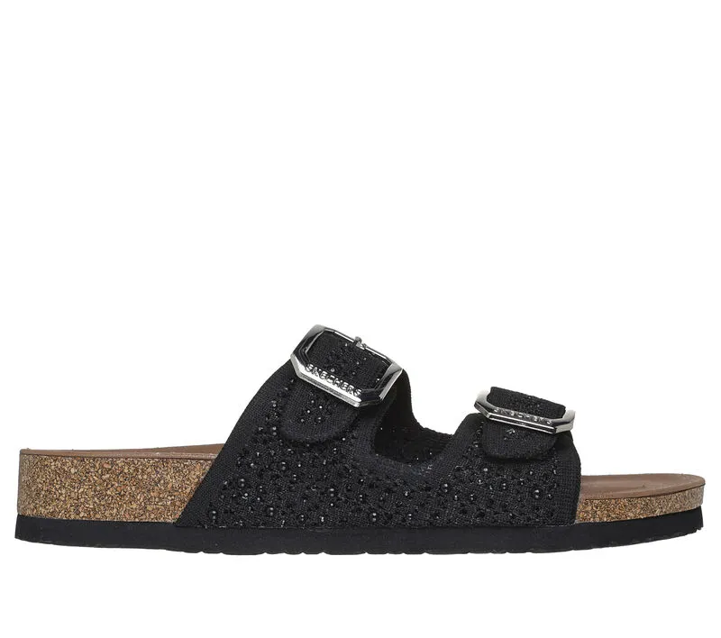 NEW Women's SKECHERS ARCH FIT GRANOLA - CASUALLY STUNNING Black KNIT Sandals AUTHENTIC IN BOX