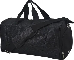 NGIL Glitter Cheers Sports Gym Duffel with Shoe Compartment and Small Carry On Travel Tote for Women, Cheer Bag (Glitter-Black)