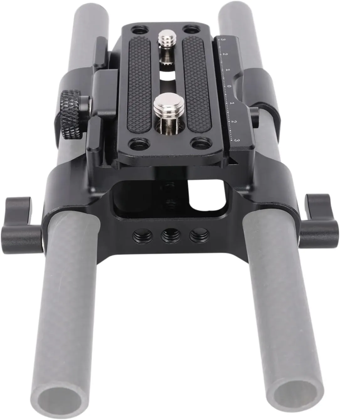 NICEYRIG 15mm Rod Rail Baseplate Quick Release for Arca-Swiss Standard, 2-in-1 DSLR Camera Base Plate Applicable for Tripod, Shoulder Rig, Follow Focus, Matte Box - 545