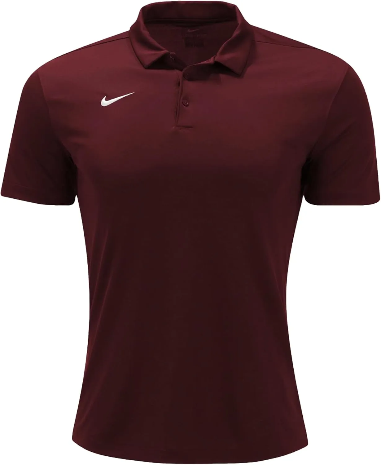 Nike Mens Dri-FIT Short Sleeve Polo Shirt (Dark Maroon, Large)