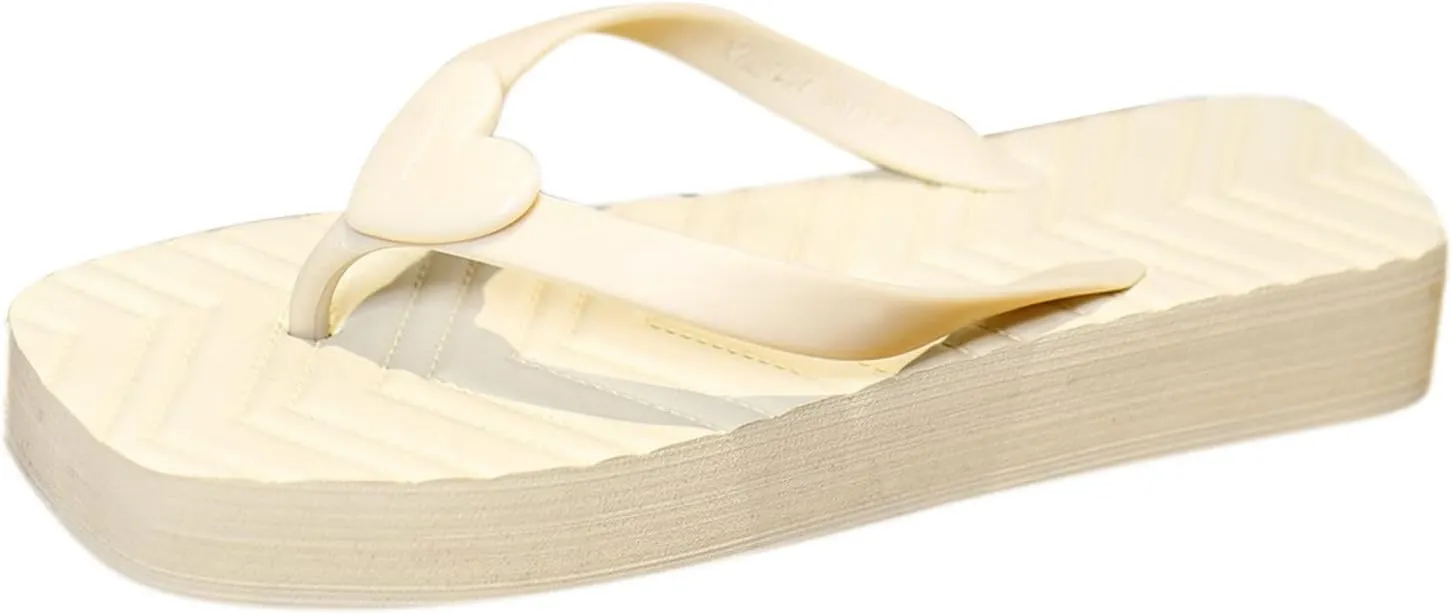 Non-Slip Platform Flip Flops Cloud Slides Memory Foam Slippers for Women Cozy Indoor And Outdoor
