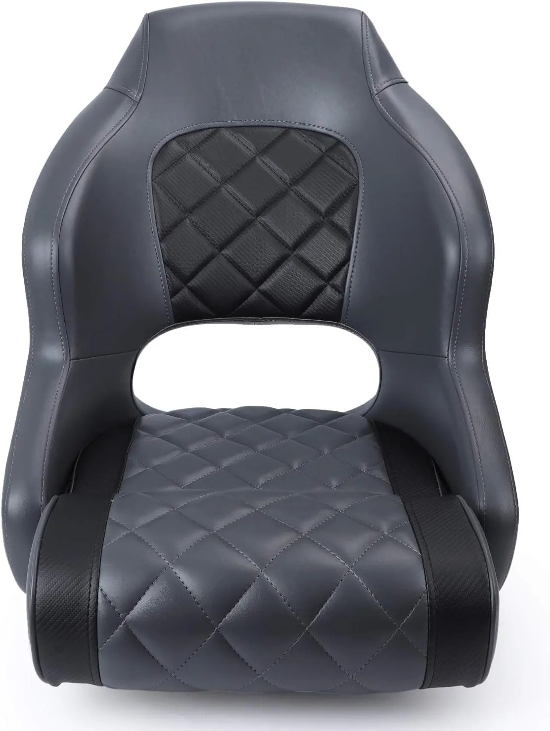 NORTHCAPTAIN Premium Marine Grade Vinyl Captain's Bucket Seat Flip-Up Boat Seat with Seat Cover for Fishing/Pontoon Boats