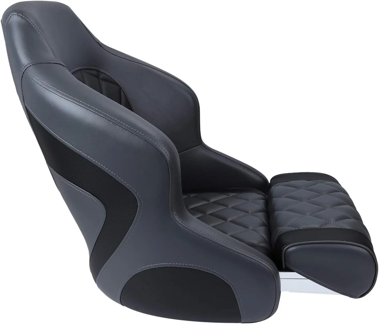 NORTHCAPTAIN Premium Marine Grade Vinyl Captain's Bucket Seat Flip-Up Boat Seat with Seat Cover for Fishing/Pontoon Boats