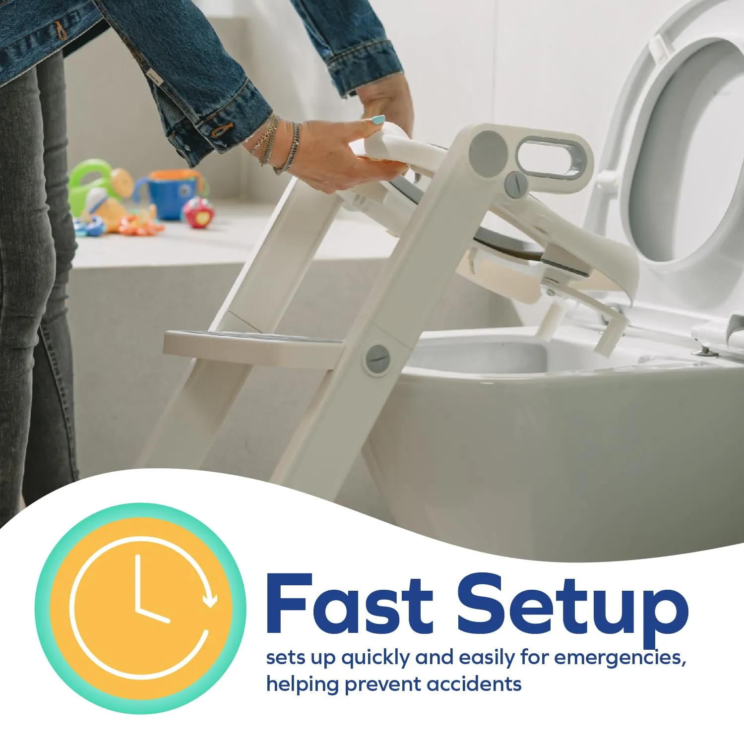 Nuby Step Ladder Toddler Potty Seat for Toilet - All-in-One Kids Potty Training Toilet Seat with Ladder for Toddlers 18  Months - Grey