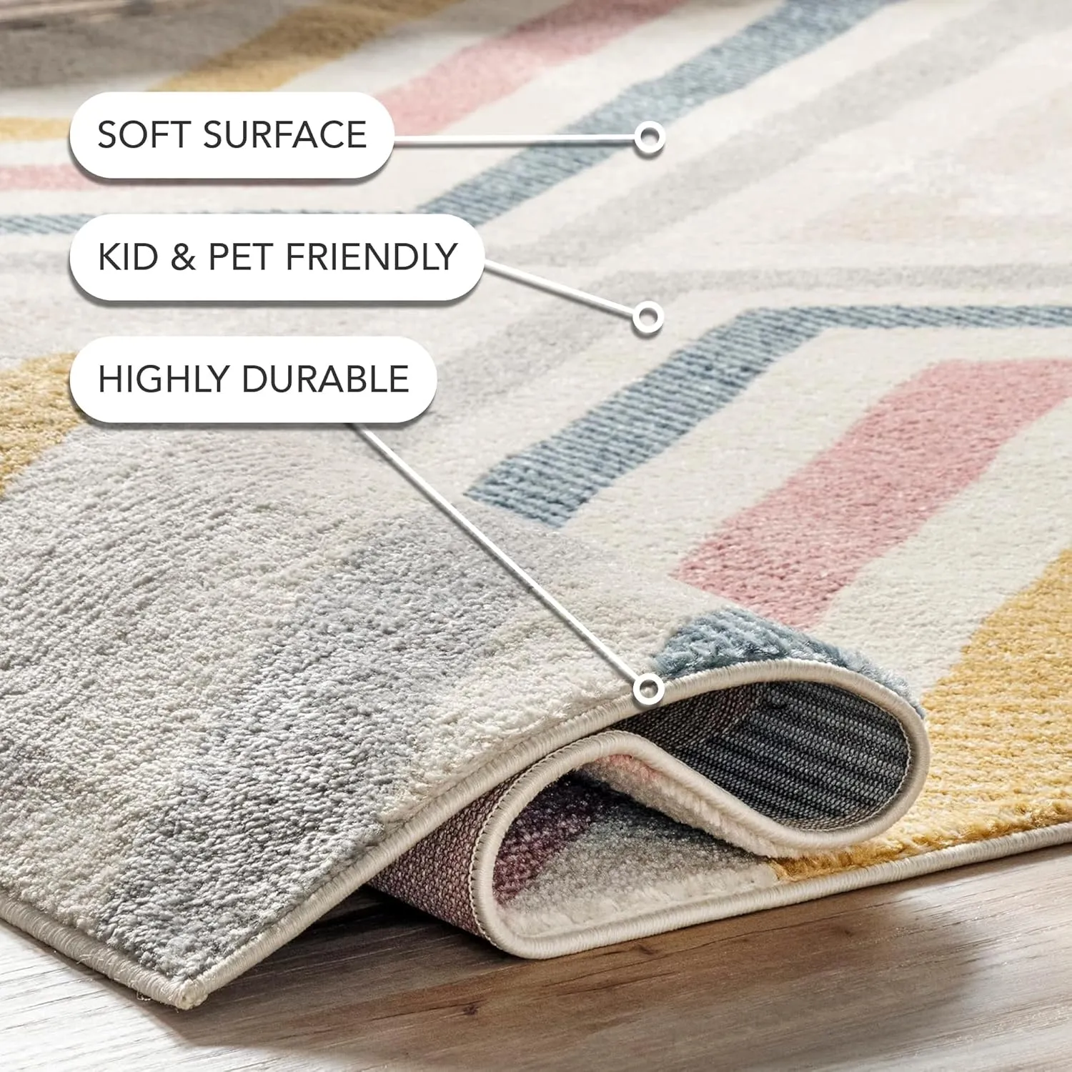 nuLOOM Neveah Contemporary Chevron Runner Rug, 2' 8" x 8', Beige