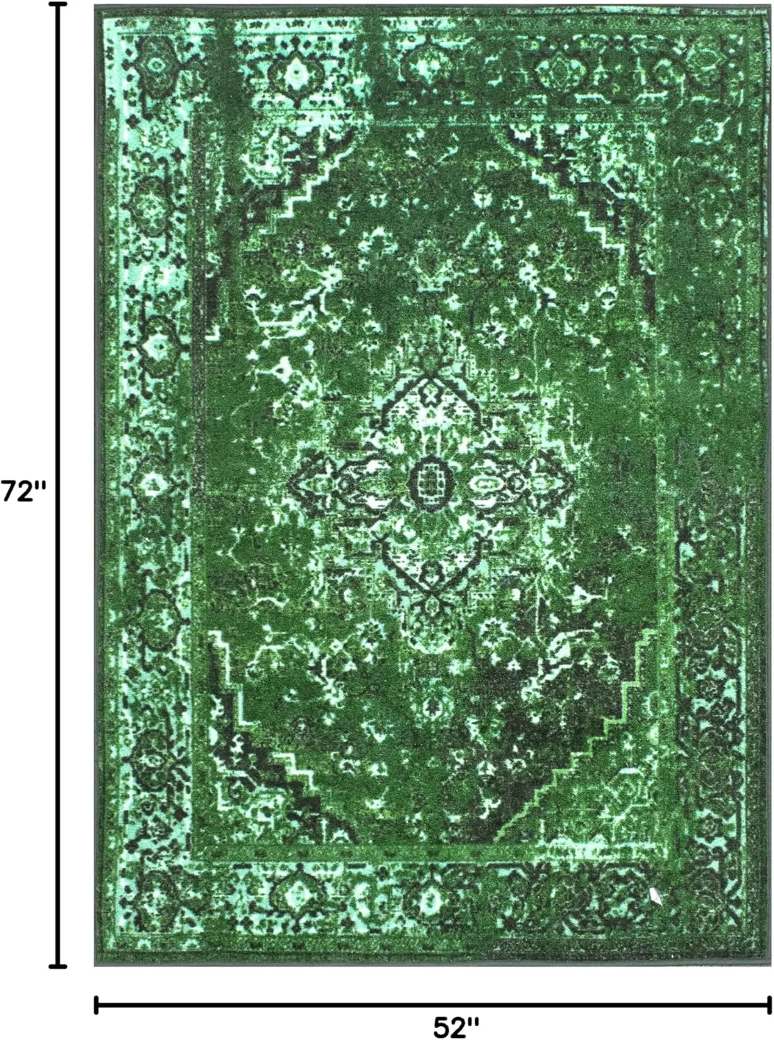 nuLOOM Vintage Persian Area Rug, 4' x 6', Reiko Green
