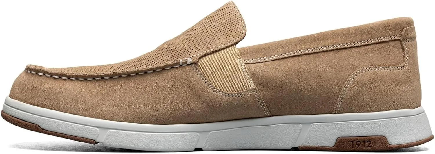 Nunn Bush Men's Luca Moccasin Toe Venetian Suede Slip-on Lightweight Comfortable Loafers