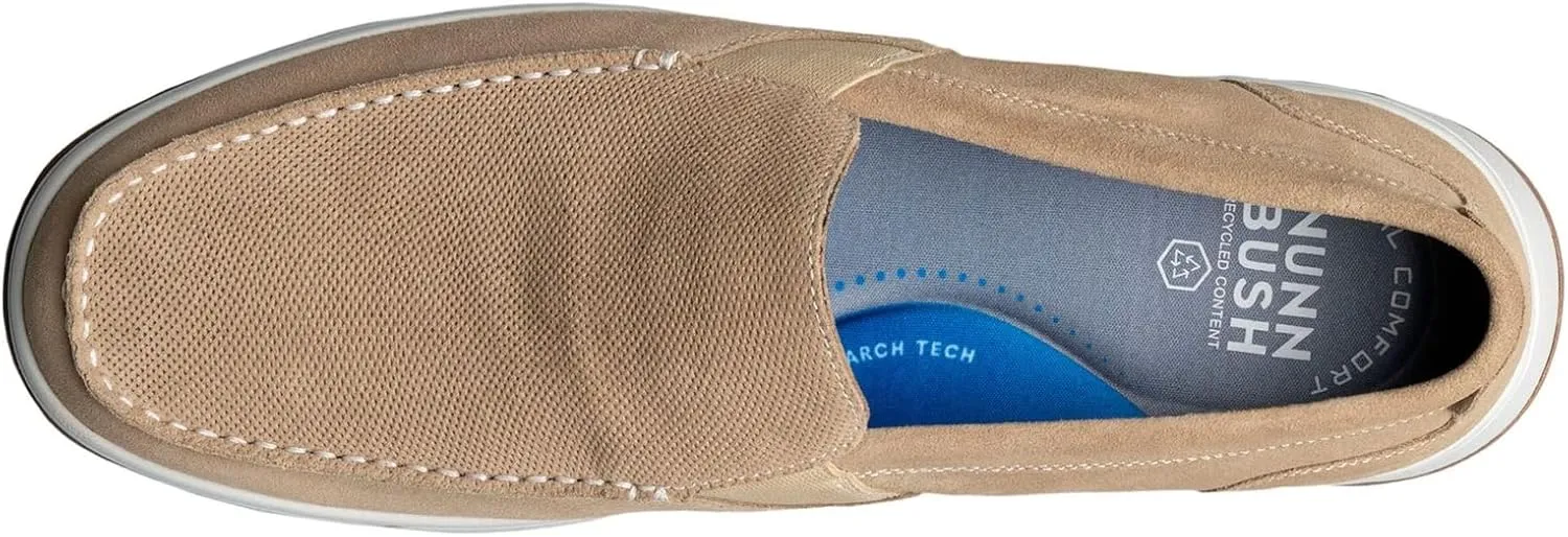 Nunn Bush Men's Luca Moccasin Toe Venetian Suede Slip-on Lightweight Comfortable Loafers