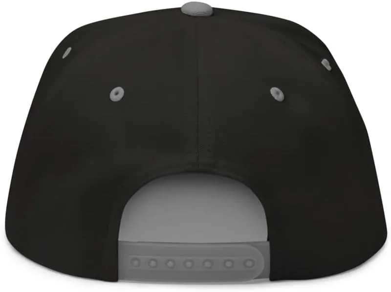 Ocean Wave Embroidered Snapback Hat Outdoor for Men & Women Adjustable Flat Bill Cap Mesh Beach Surfing Hat