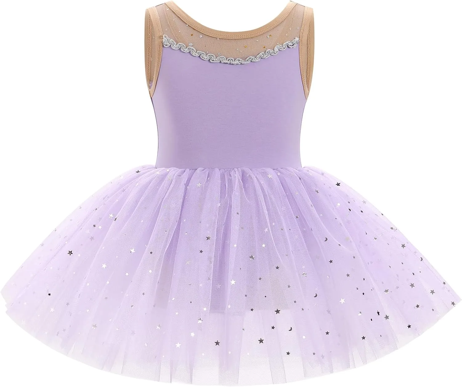 ODASDO Ballerina Costume for Girls Toddler Kids Ballet Dance Leotard Princess Glitter Tutu Dress Dancewear